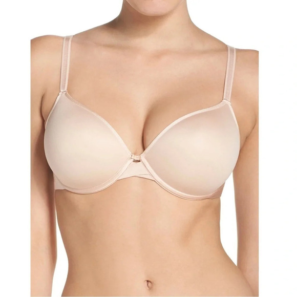 Chantelle Other - Chantelle Modern Invisible Smooth Custom Fit Plunge Bra, Nude Blush, 32D